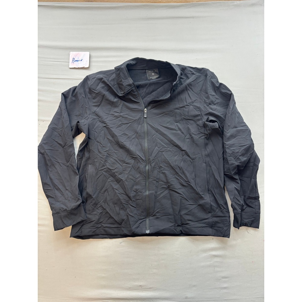 Tesla Mens Full Zip Lightweight Jacket Black XL Official Merchandise Mock Neck